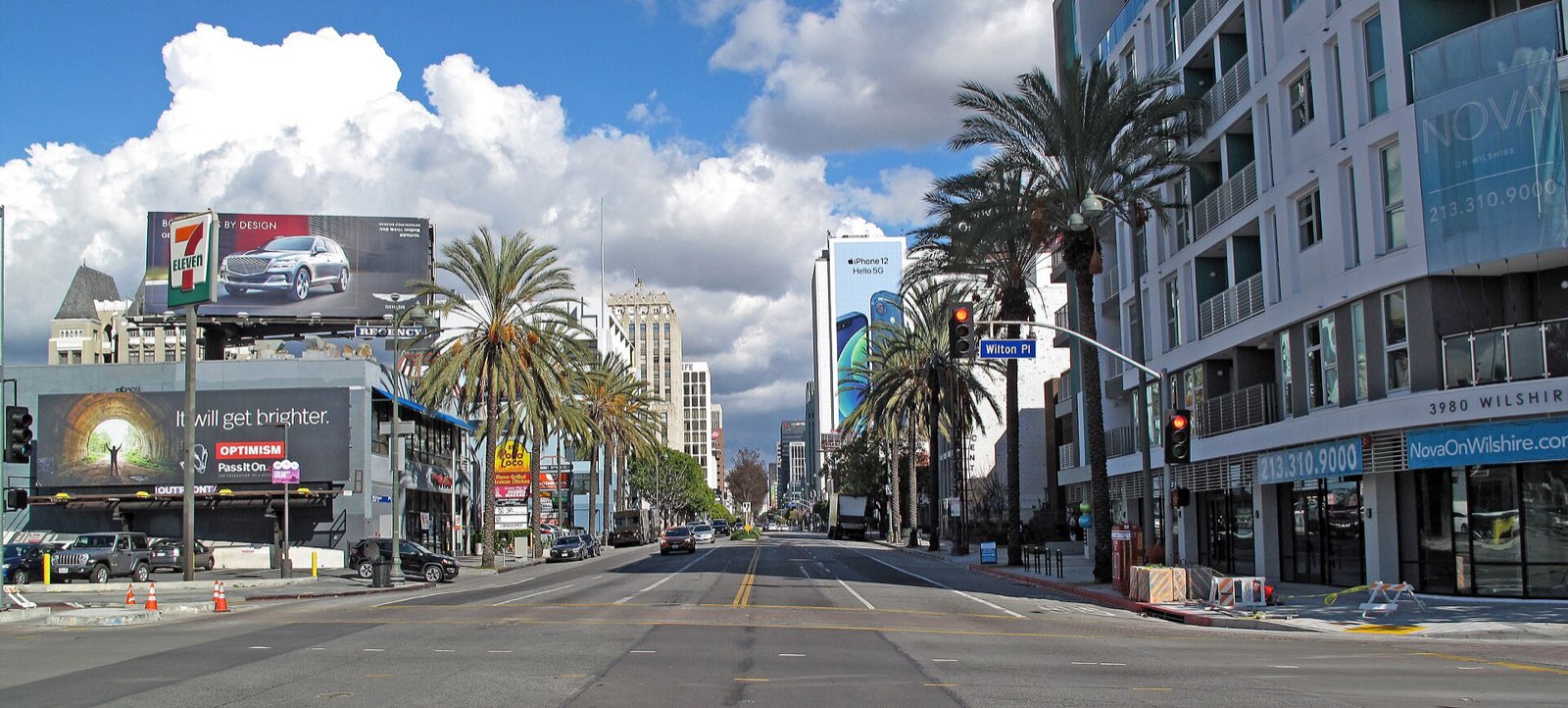 Wilshire Boulevard in Koreatown, Los Angeles